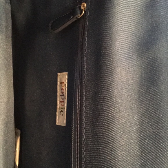 Poppy Jones Blue Squares Shoulder/Clutch Bag NWT - Picture 7 of 8